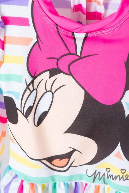 VESTIDO DE BAÑO DE MINNIE MOUSE MULTICOLOR MANGA LARGA PARA BEBÉ NIÑA