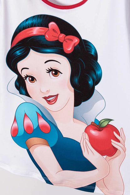 PIJAMA DE BLANCANIEVES BLANCA Y AZUL DE PANTALÓN LARGO PARA NIÑA