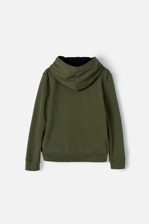 BUZO DE MANDALORIAN CON CAPUCHA GRIS PARA NIÑO
