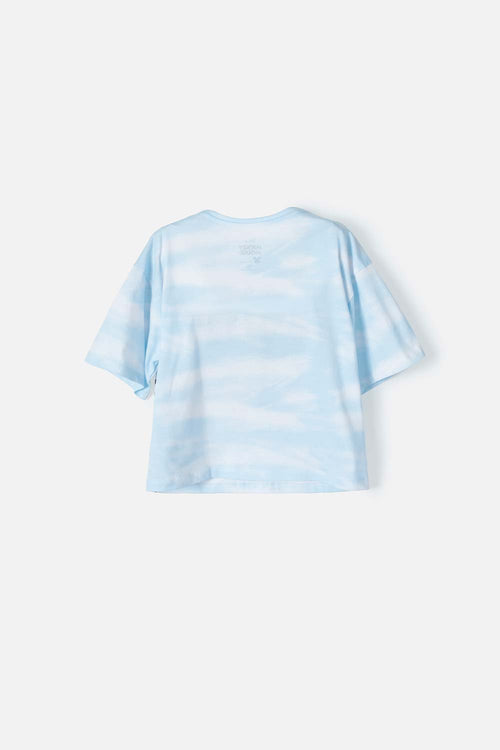 CAMISETA DE MICKEY MOUSE MANGA CORTA AZUL PARA NIÑA