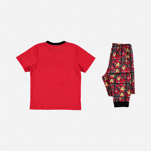 PIJAMA DE MARVEL DE PANTALÓN LARGO ROJO PARA NIÑO