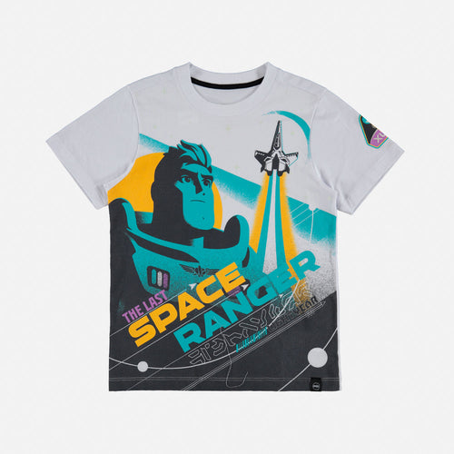 CAMISETA  DE BUZZ LIGHTYEAR MANGA CORTA BLANCA PARA NIÑO