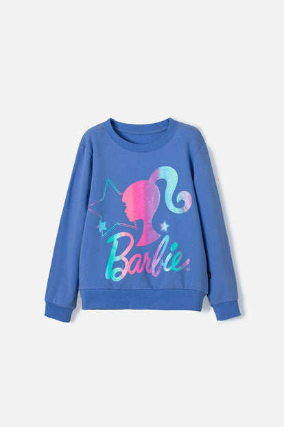 BUZO DE BARBIE CERRADO MORADO PARA NIÑA