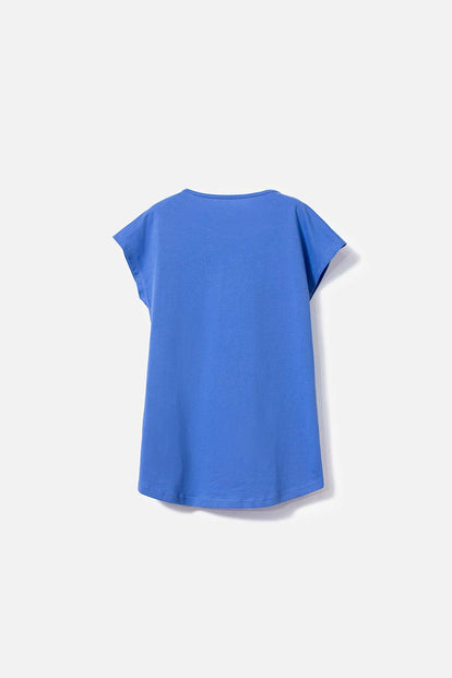 CAMISETA DE FROZEN ESTAMPADA MORADA PARA NIÑA
