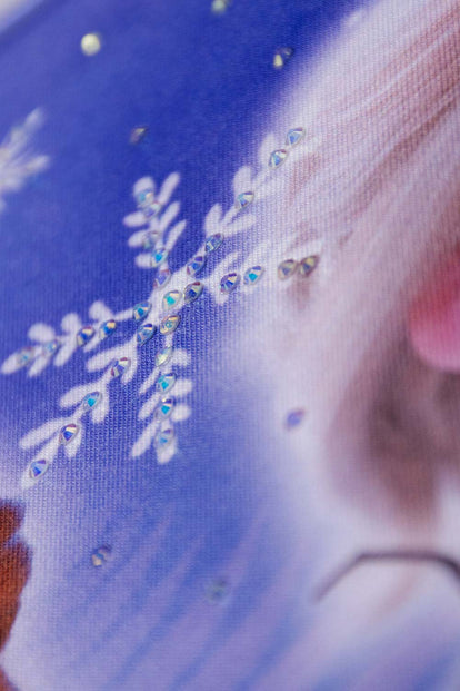 CAMISETA DE FROZEN ESTAMPADA MORADA PARA NIÑA