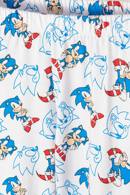 PIJAMA DE SONIC CON PANTALÓN LARGO AZUL PARA NIÑO