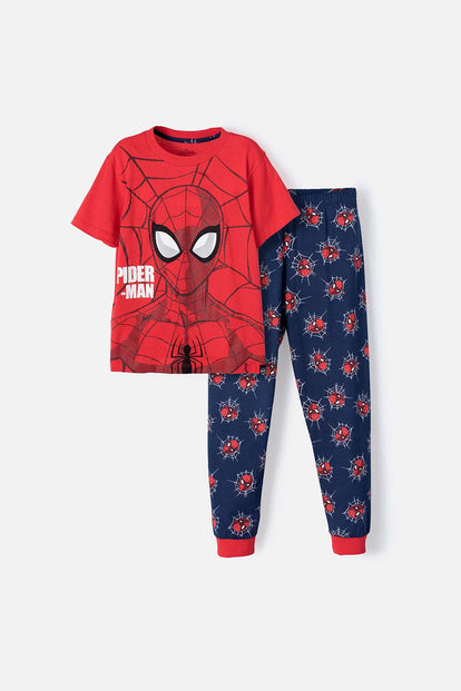 PIJAMA DE SPIDER-MAN CON PANTALÓN LARGO ROJO PARA NIÑO