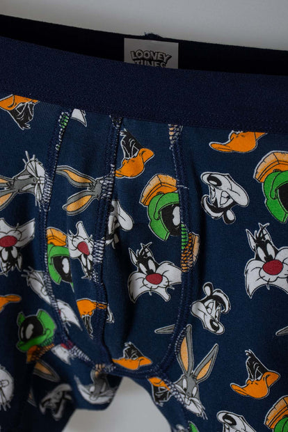 PACK X2 BOXER DE LOS LOONEY TUNES AZUL Y GRIS PARA NIÑO