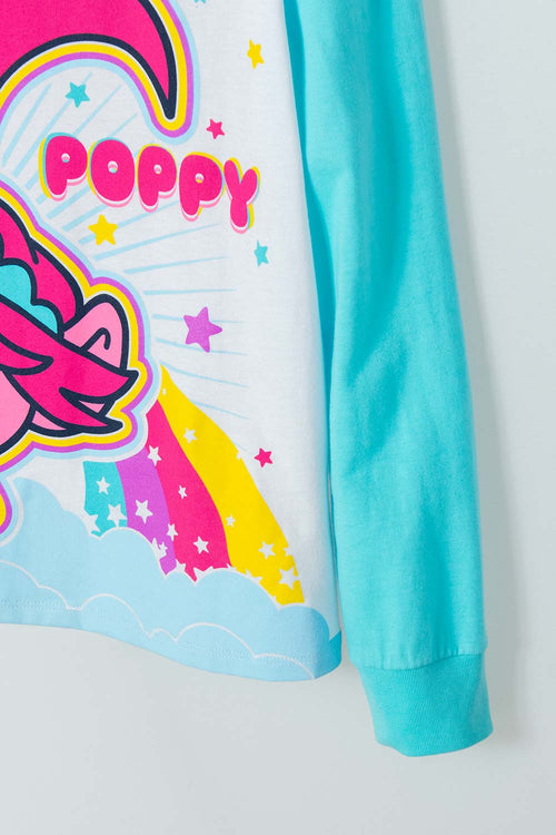 PIJAMA DE TROLLS DE PANTALÓN LARGO MULTICOLOR PARA NIÑA