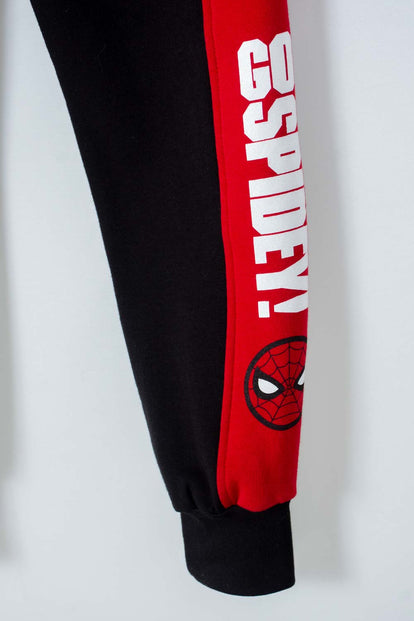 JOGGER DE SPIDER-MAN NEGRO Y ROJO CON CINTURA ELÁSTICA PARA NIÑO