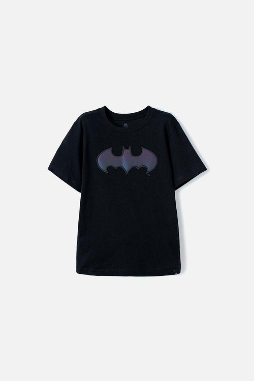 CAMISETA DE BATMAN MANGA CORTA NEGRA PARA NIÑO