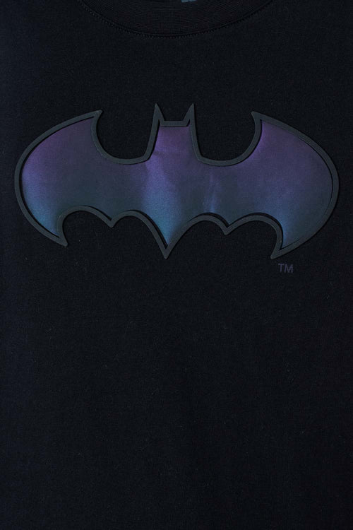 CAMISETA DE BATMAN MANGA CORTA NEGRA PARA NIÑO