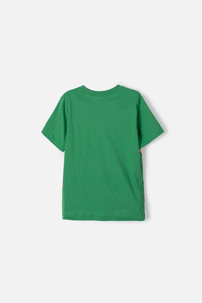 CAMISETA DE LAS TORTUGAS NINJA MANGA CORTA VERDE PARA NIÑO