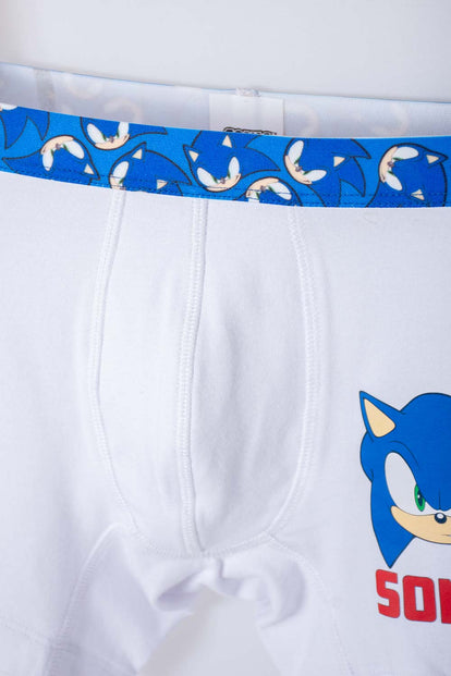 PACK X2 BOXER SONIC AZUL Y BLANCO PARA NIÑO