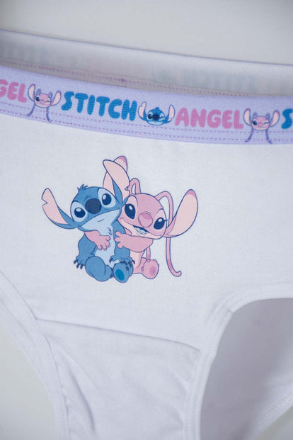 PACK X2 PANTIES DE STITCH LAVANDA Y BLANCO PARA NIÑA