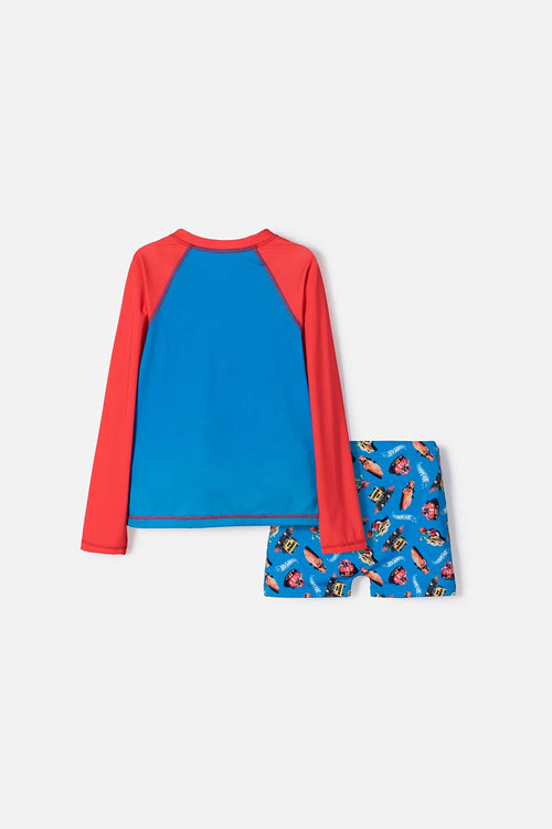 CONJUNTO DE BAÑO HOT WHEELS MULTICOLOR PARA NIÑO