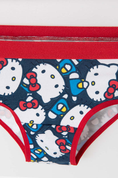 PACK X2 PANTIES DE HELLO KITTY ROJO Y AZUL PARA NIÑA