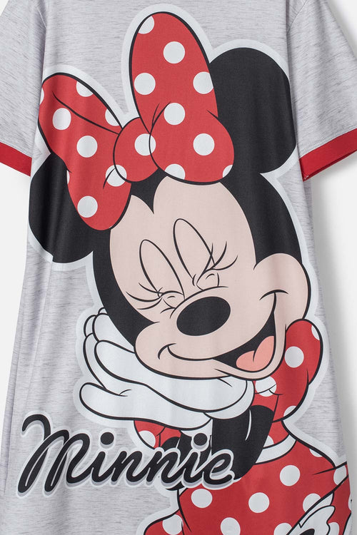 PIJAMA DE MINNIE MOUSE TIPO BATOLA GRIS PARA NIÑA