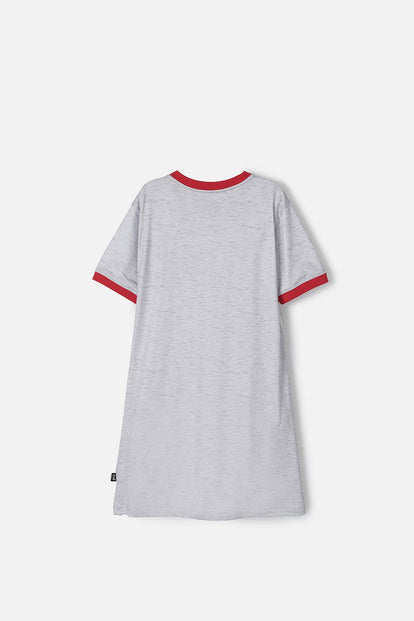 PIJAMA DE MINNIE MOUSE TIPO BATOLA GRIS PARA NIÑA