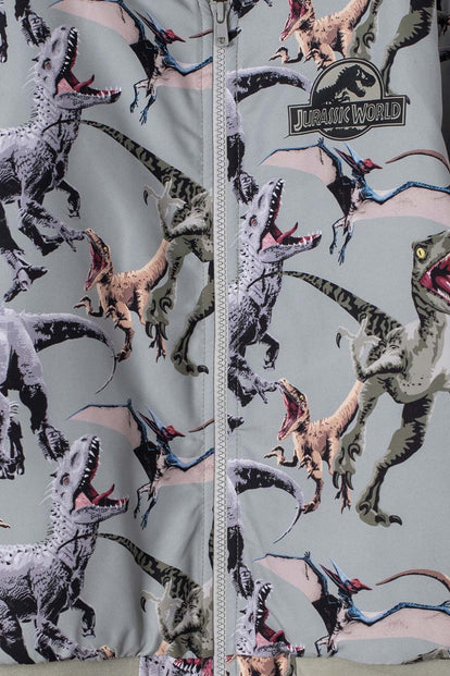 CHAQUETA DE JURASSIC WORLD CON CIERRE VERDE OLIVA PARA NIÑO
