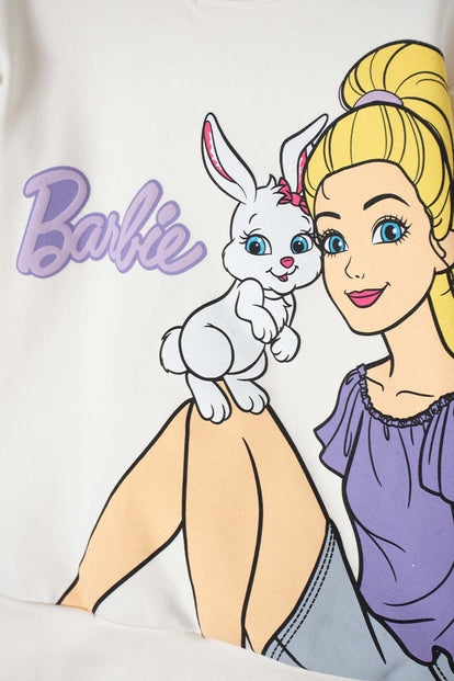 BUZO DE BARBIE CON BOLERO MARFIL PARA NIÑA