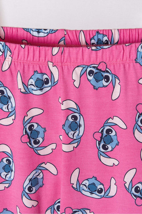 PIJAMA DE STITCH BLANCA DE PANTALÓN LARGO PARA NIÑA
