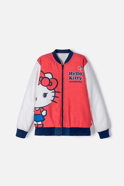 CHAQUETA HELLO KITTY CON CIERRE MULTICOLOR PARA NIÑA