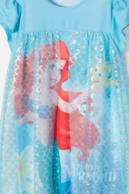 PIJAMA DE LA SIRENITA CON TULL AZUL PARA NIÑA