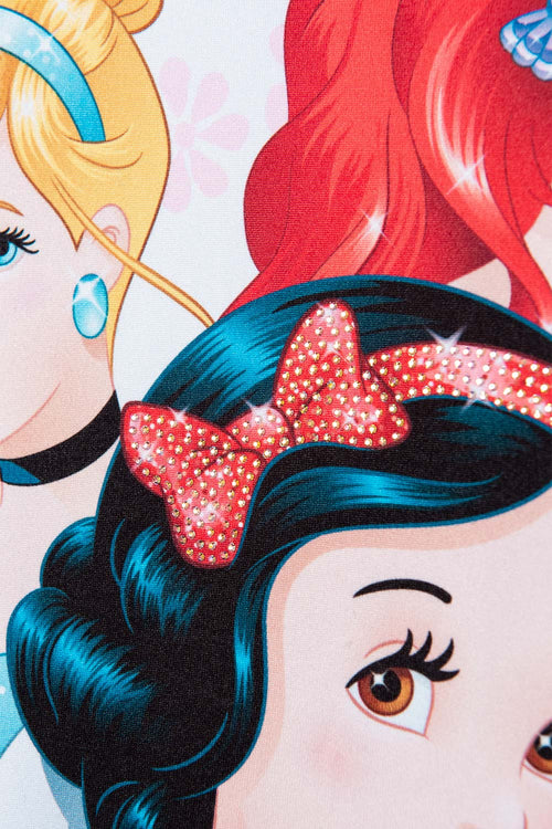 CAMISETA PRINCESAS DISNEY MANGA CORTA BLANCO PARA NIÑA