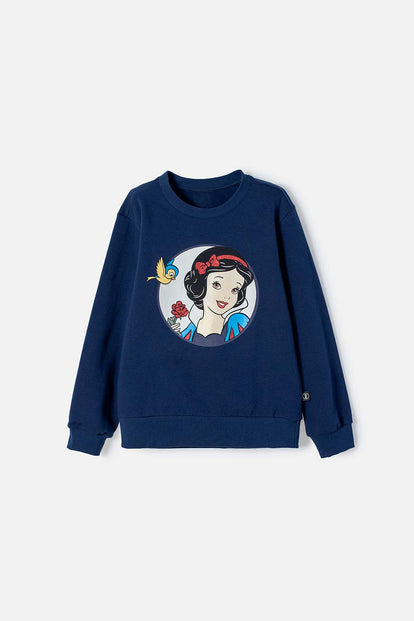 BUZO PRINCESAS DISNEY CERRADO AZUL PARA NIÑA