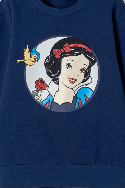 BUZO PRINCESAS DISNEY CERRADO AZUL PARA NIÑA