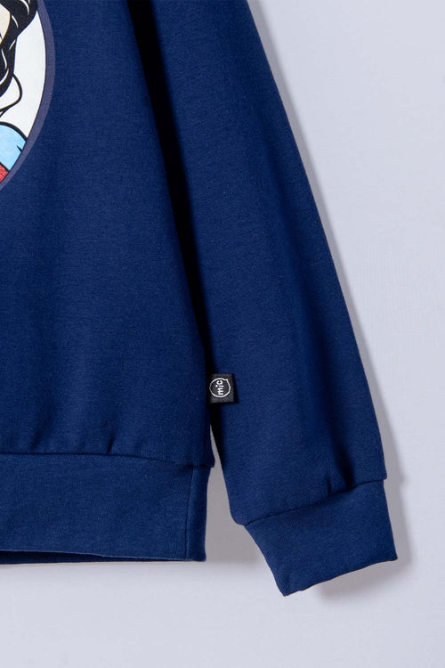 BUZO PRINCESAS DISNEY CERRADO AZUL PARA NIÑA