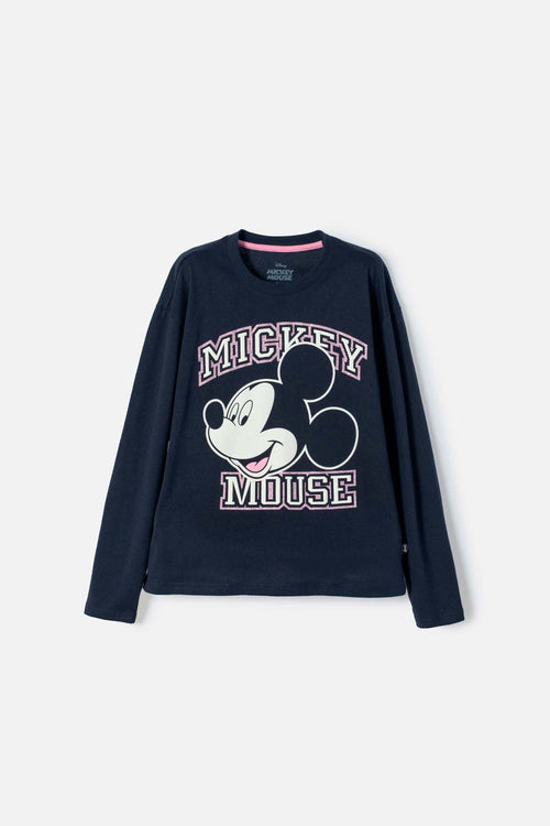 BUZO DE MINNIE MOUSE AZUL ESTAMPADO EN FRENTE PARA NIÑA