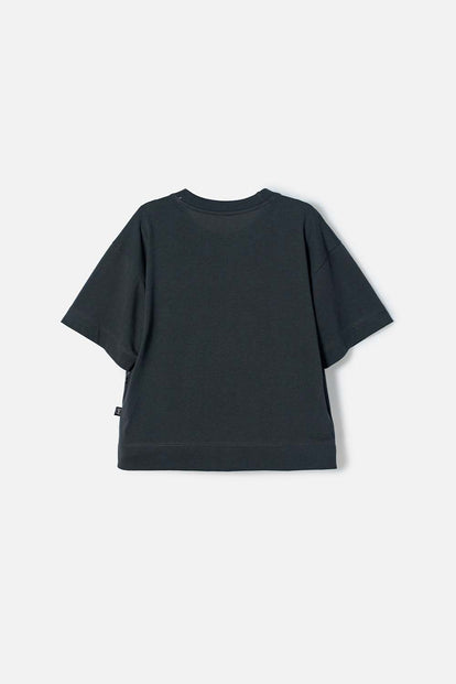 CAMISETA DE MY MELODY & KUROMI GRIS MANGA CORTA PARA NIÑA