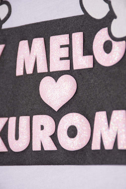 PIJAMA DE MY MELODY & KUROMI GRIS Y BLANCA DE PANTALÓN LARGO PARA NIÑA