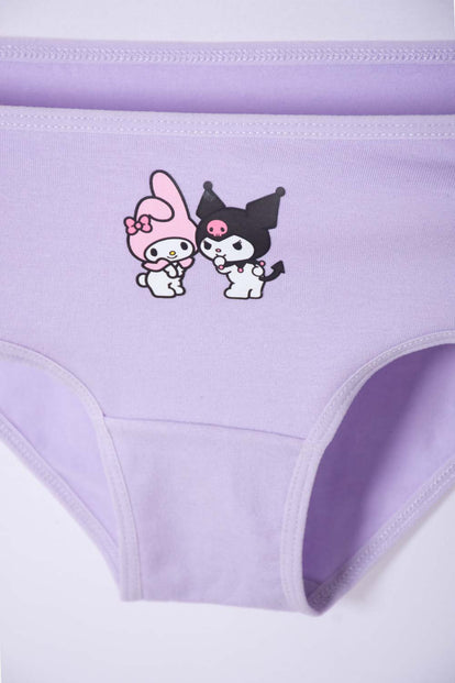 PACK X2 PANTIES DE MY MELODY & KUROMI LAVANDA EN DÚO PARA NIÑA