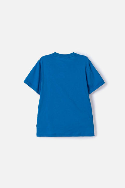 CAMISETA DE SUPERMAN MANGA CORTA AZUL PARA NIÑO