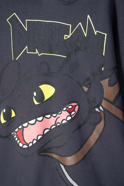 BUZO CÓMO ENTRENAR A TU DRAGÓN GRIS Y VERDE CON CAPUCHA PARA NIÑO