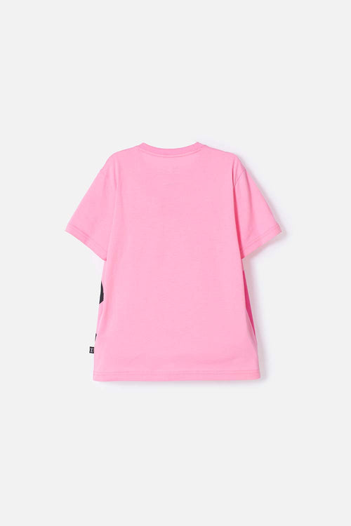 CAMISETA DE MY MELODY & KUROMI ROSADA CON ESTAMPADO EN FRENTE PARA NIÑA