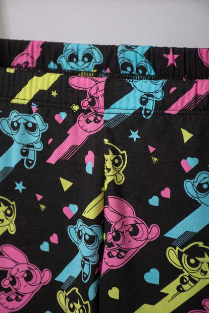 PIJAMA DE LAS CHICAS SUPERPODEROSAS BLANCO Y NEGRO PARA NIÑA