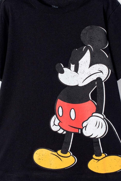 CAMISETA DE MICKEY MOUSE NEGRA MANGA CORTA PARA NIÑO
