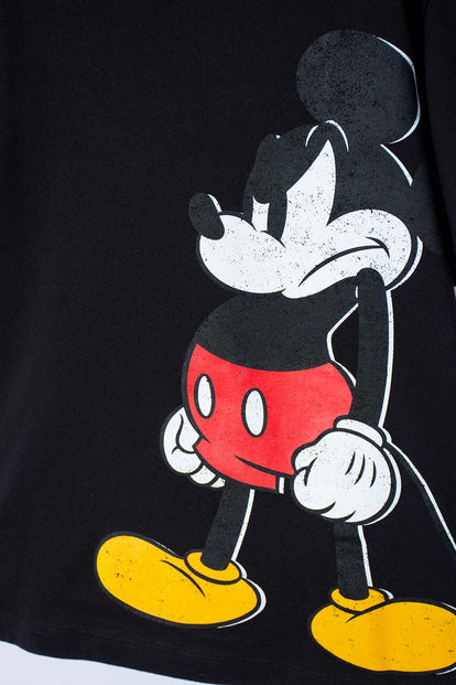 CAMISETA DE MICKEY MOUSE NEGRA MANGA CORTA PARA NIÑO