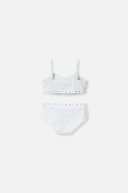 CONJUNTO DE TOP Y PANTY DE LAS CHICAS SUPERPODEROSAS BLANCO PARA NIÑA
