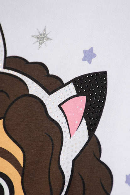 CAMISETA DE GABBY’S DOLLHOUSE MANGA CORTA BLANCO PARA NIÑA