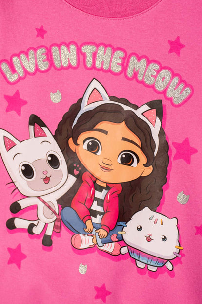 BUZO DE GABBY’S DOLLHOUSE CERRADO ROSADO PARA NIÑA