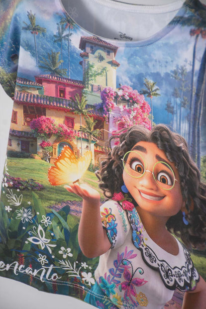 CAMISETA DE ENCANTO MULTICOLOR ESTAMPADA PARA NIÑA 2T A 5T