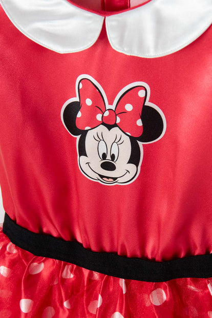VESTIDO DE MINNIE MOUSE CON MANGA CORTA PARA NIÑA DE 2T A 5T