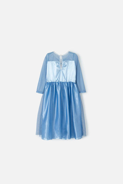 VESTIDO DE FROZEN CON MANGA LARGA PARA NIÑA DE 2T A 5T