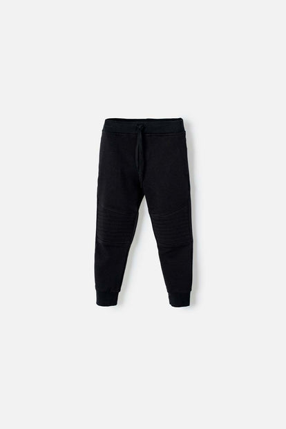 JOGGER DE LITTLEMIC CON CORDÓN NEGRO PARA NIÑO 2T A 5T