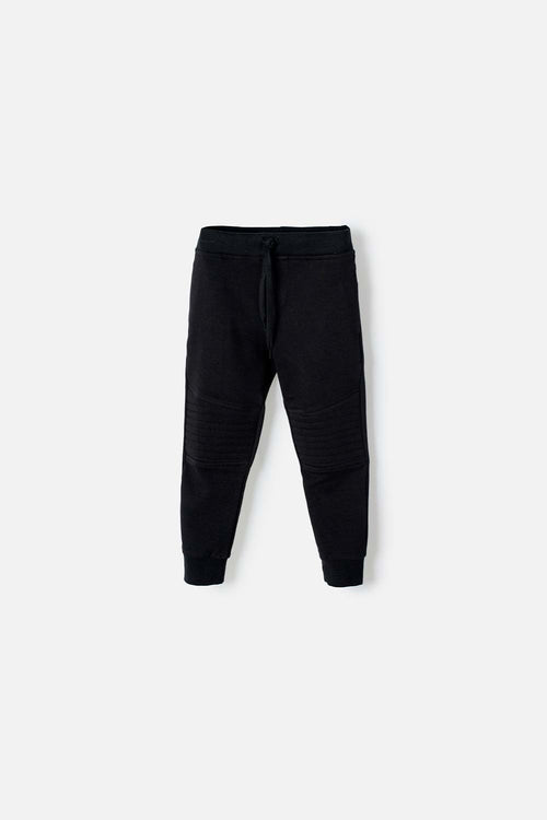 JOGGER DE LITTLEMIC CON CORDÓN NEGRO PARA NIÑO 2T A 5T